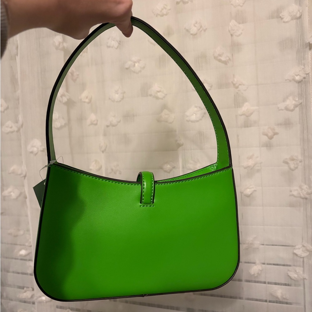 Michael Kors Green and White Zebra Print Shoulder Bag - Picture 3 of 3